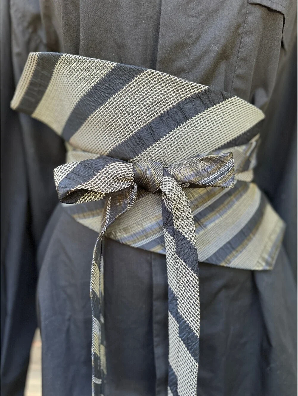 Upcycled Silk Obi Belt | Corset Wrap Style | OOAK | OS